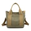 Minimalist Canvas Tote Bag With Zipper Pocket For Daily Use