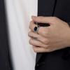 VQYSKO Men's Ring Punk Rock Smooth 316L Stainless Steel Signet Ring For Men Hip Hop Party Jewelry Male Wedding Anel