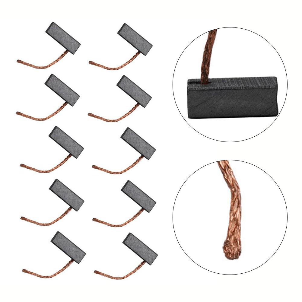 10pcs Carbon Brushes Motor Brush For Common Electric Replacement For Angle Grinder Power Tool Accessories 7x8x19mm