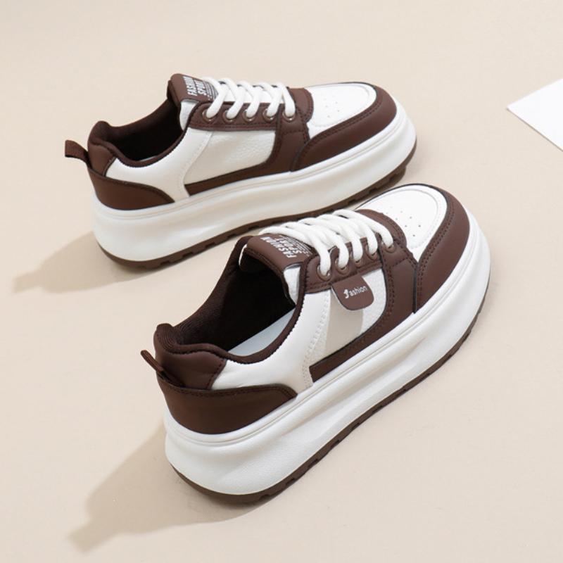 Women Platform Sneakers High Top Lace-Up Casual Shoes Comfortable Breathable Chunky Tennis Shoes