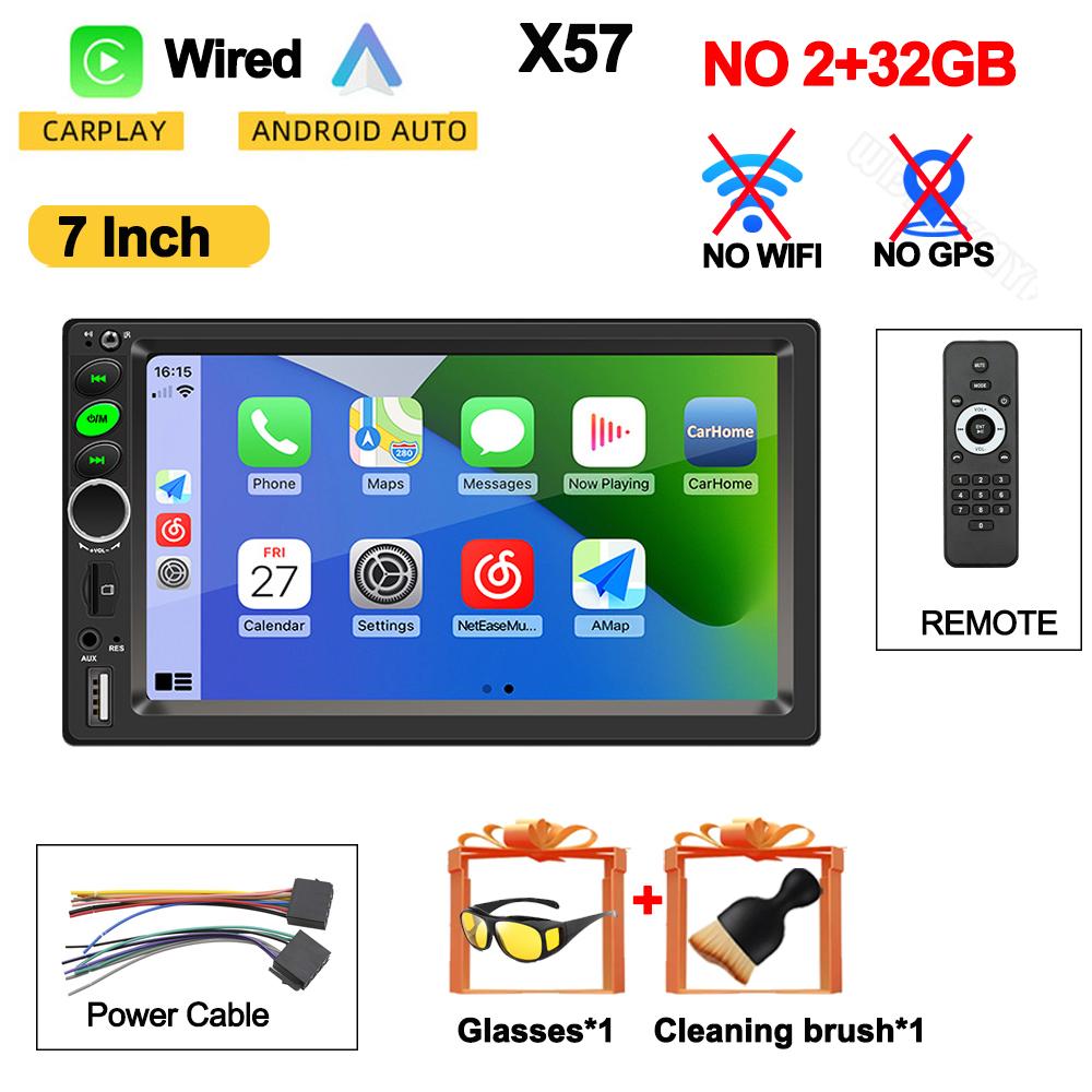Android13 7 9 10 Inch Car Radio GPS 2 Din Radio Stereo Receiver Player 64G Multimedia Player Wireless CarPlay Android Auto Gift