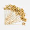 50Pcs Star Disposable Bamboo Skewers Food Cocktail Picks Buffet Fruit Fork Sticks Christmas Party Birthday Wedding Decor Supply