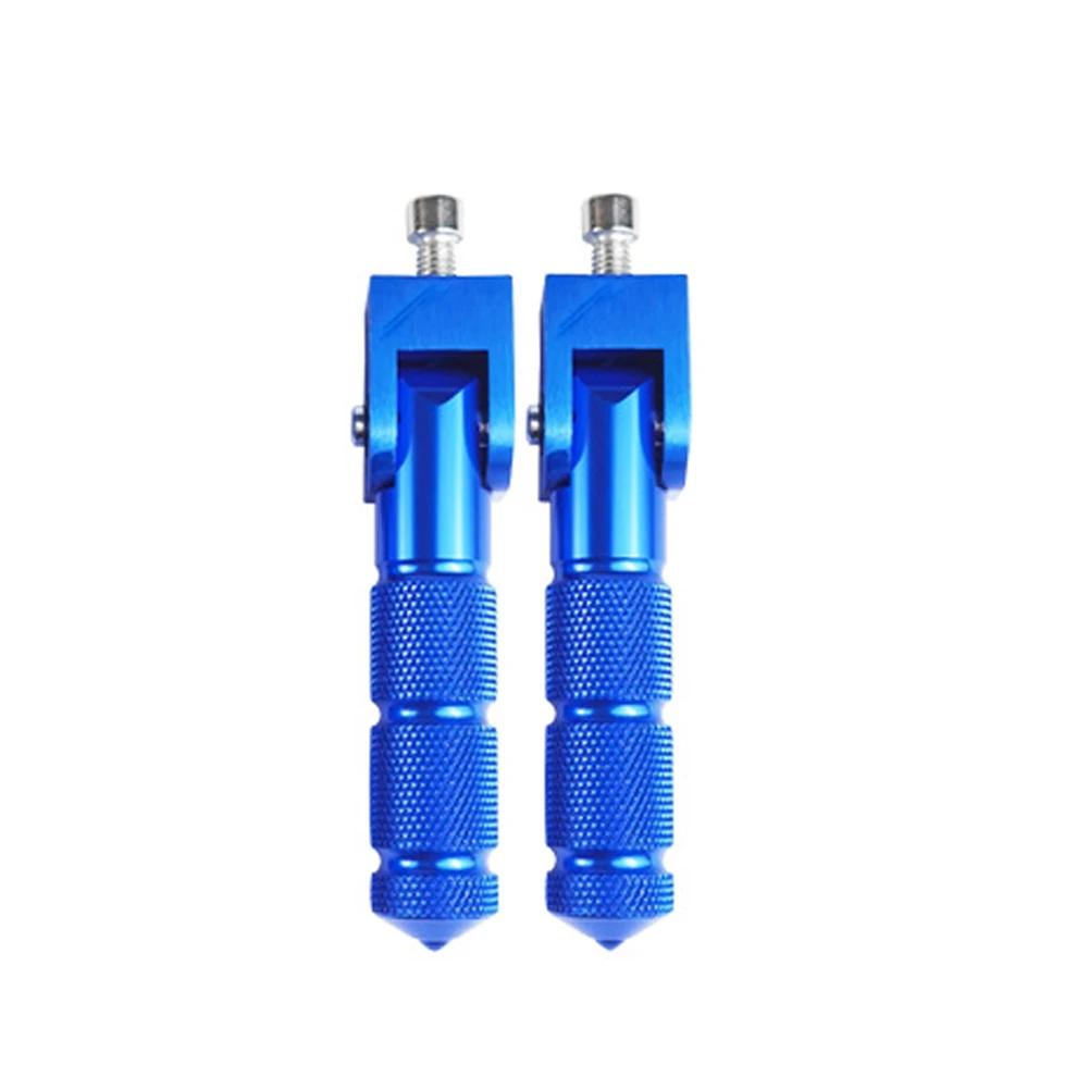 Paar Universal-Motorradpedale, gefaltete Fußstütze, Fußrasten, kompatibel mit Fahrrädern, Elektrofahrzeugen, Mopeds, Karts, Rollern