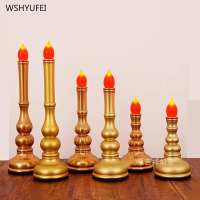 Home Decoration Electronic Candles Candlestick In Front of Buddha Make Offerings To Buddha Household Buddhist Temple Ornaments