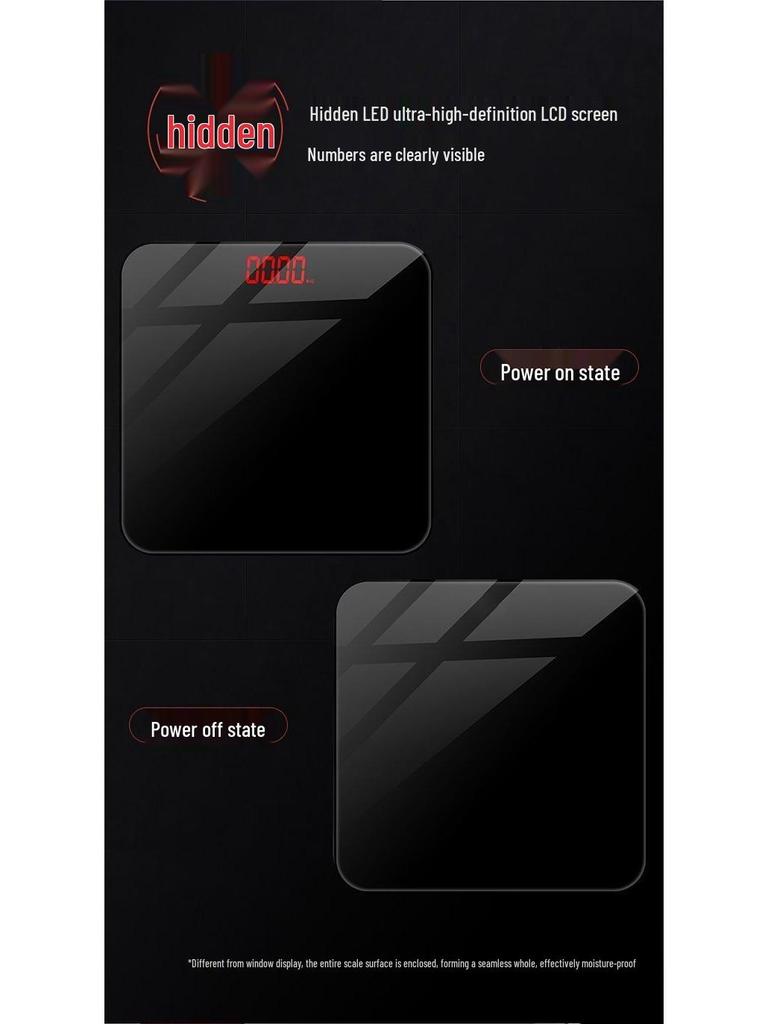 Rechargeable Durable Bathroom Scale: Smart Electronic Body Fat Scale for Women