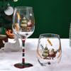 Transparent Red Wine Glass Hand Painted Wine Cups Household Crystal Cups  Family Dinner