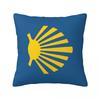 Camino De Santiago Symbol Yellow Scallop Shell Square Pillowcase Cushion Cover Pillow Case Throw Pillow Cover for Home Sofa