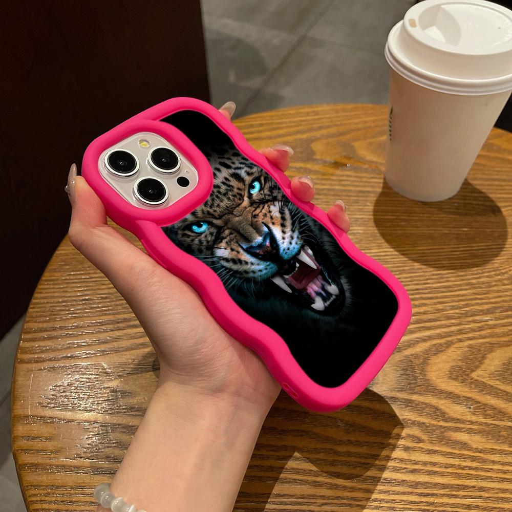 Huse de telefon N96 cu design Ochi de tigru, cu margine ondulată Macaron, pentru iPhone 16 Pro Max Samsung S24 Plus S23 Ultra A35 A05s Xiaomi Redmi Note 13, husă rezistentă la șocuri