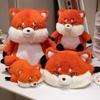 Cute Cartoon Fox Plush Toy Soft Fluffy Stuffed Animal Doll Kawaii Sofa Decor Pillow Ideal Valentine's Gift for Fox Lovers