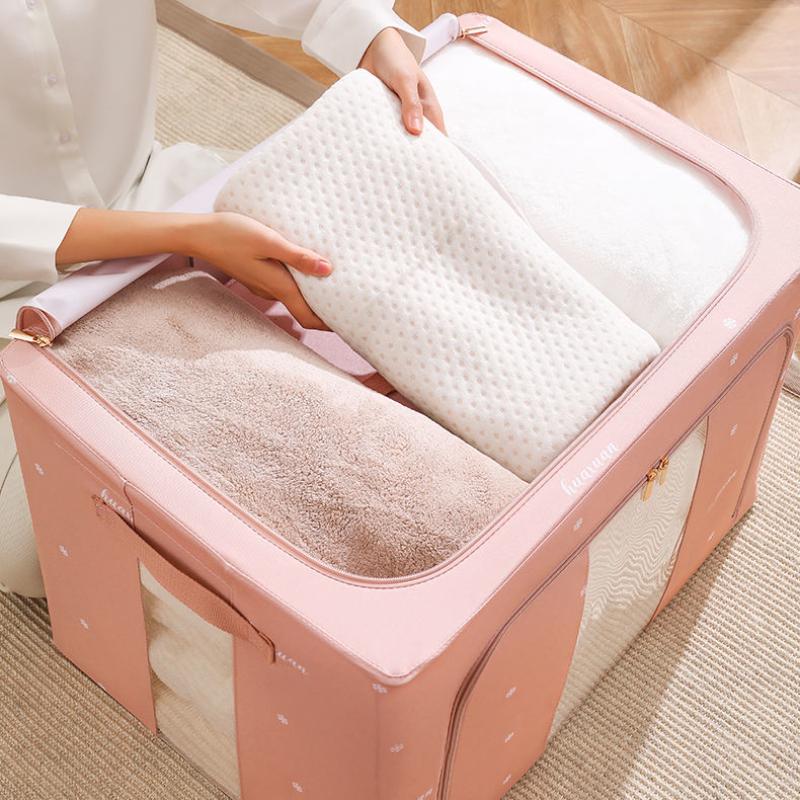 Foldable Storage Organizers Clothes Blanket Quilt Organizer Box Large Capacity Closet Sweater Storage Clothes Cabinet Organizer