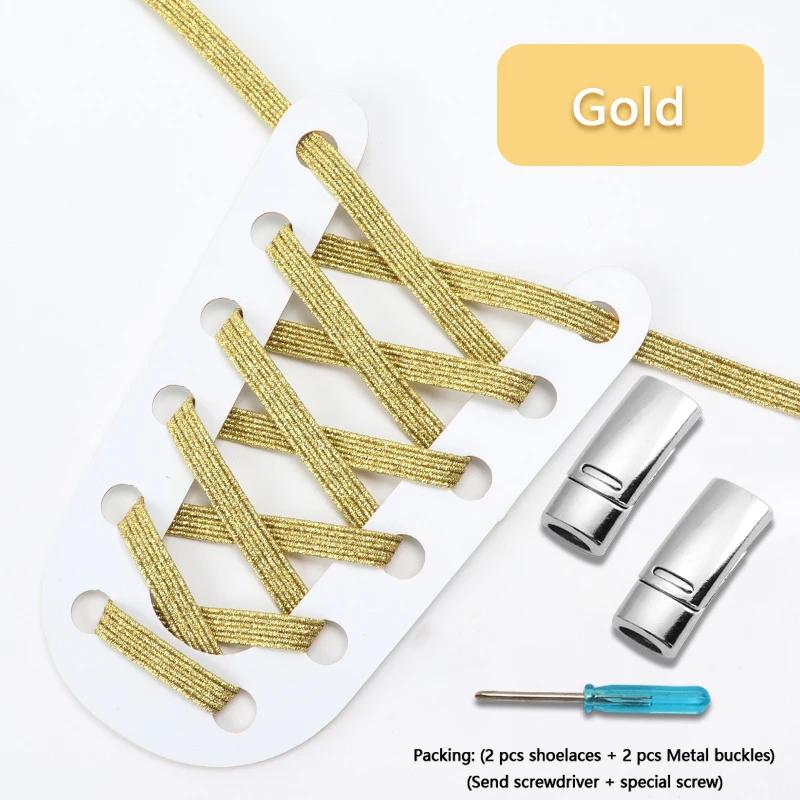 Colorful Elastic Laces Sneakers Magnetic Lock Shoe laces without ties Kids Adult Tennis No Tie Shoelaces for Shoes Accessories