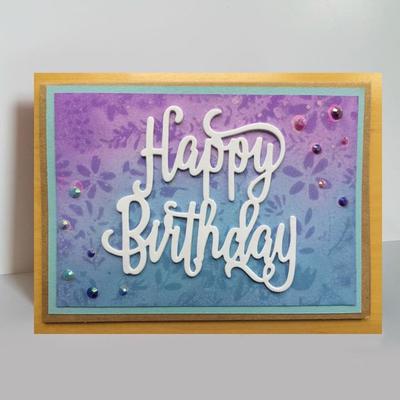 Handmade Paper Card Happy Birthday Embossing Stencils Happy Birthday Cutting Dies