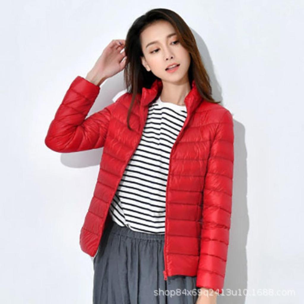 Novo Casaco Curto Acolchoado de Algodão para Mulher, Leve, Grosso, Quente, Ajuste Slim, Versão Coreana, Moda, Seda e Algodão, Sem Saco de Armazenamento