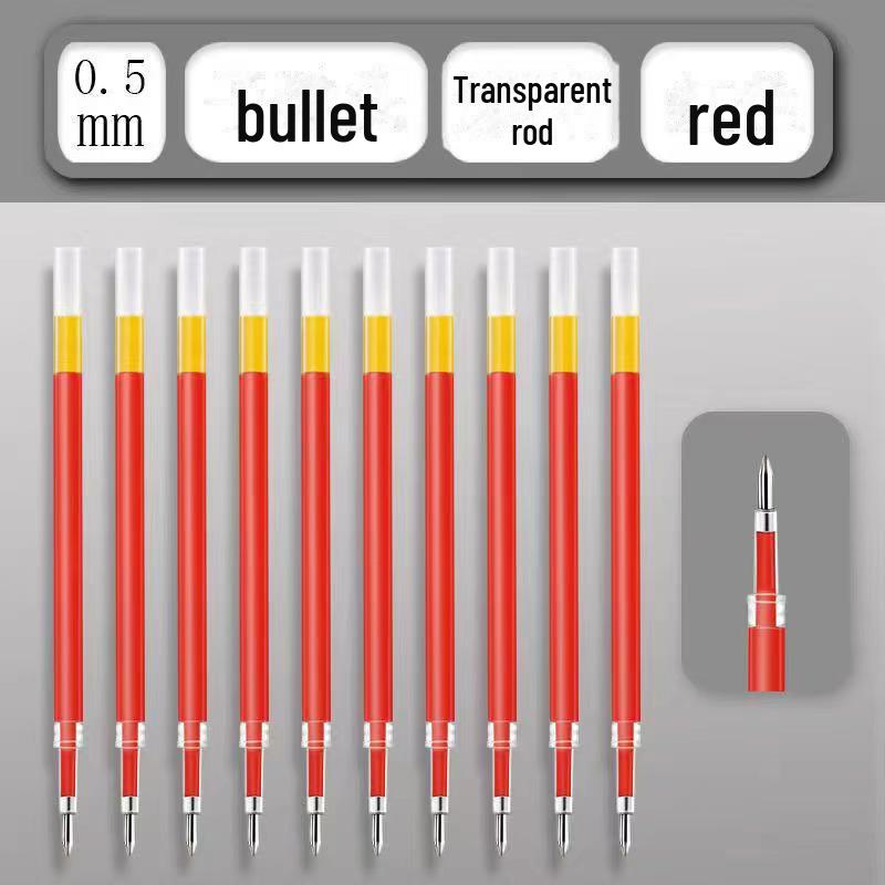 0,5 mm schwarzer Gel-Nachfüller, große Kapazität, Signature-Kugelschreiber für Meetings und Prüfungen