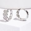 Stainless Steel Zircon Heart Earrings For Women Trending Gold Color Plated Hoop Earrings Jewelry Gifts