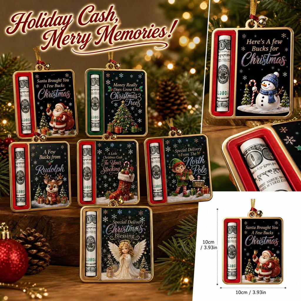 Flacher Weihnachtsclip - Dekorative Geschenkidee für
