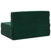 Folding Sofa Bed Dark Green 70 x 72 x 60 cm Fabric