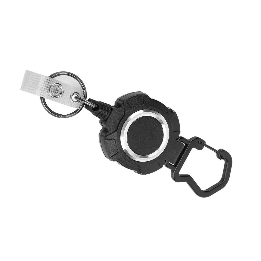 Carabiner ID Badge Holder Fashionable 1mm Thick Stainless Steel Wire Prevent Theft Retractable Keychain for Travel for Outdoor