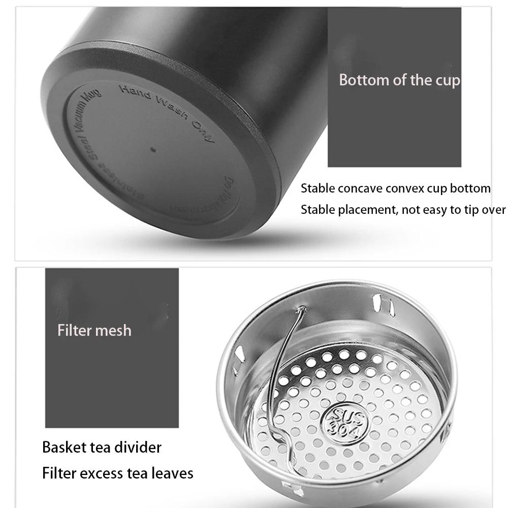 304 din oțel inoxidabil comercial afișaj temperatură control al temperaturii ceașcă izolată inteligentă, ceașcă de apă simplă și portabilă