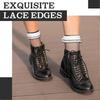 High Quality Brand New  4 Pairs Women's Lace Ankle Socks Ruffle Frilly Ankle