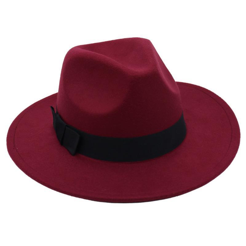 Vintage Top Hat Shanghai Beach Retro Jazz Hat Men'S And Women'S Wedding Felt Hat Versatile Nostalgic Woolen Hat Foreign Style Wholesale