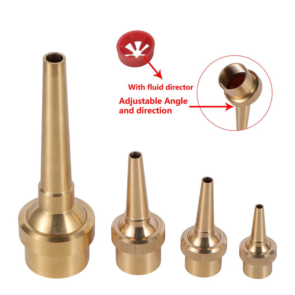 Adjustable Brass Straight Jet Fountain Nozzle 1/2" 3/4" 1" 1.5" Universal Sprinkler Garden Yard Landscape Water Column Ornaments