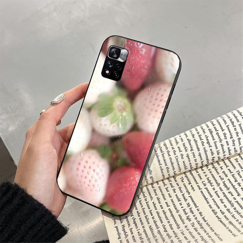 Phone Case For Xiaomi Poco C71 15T 14T Pro Redmi Note 15 14 14 13 Pro Redmi A5 15C 13C Strawberry Cat Cartoon