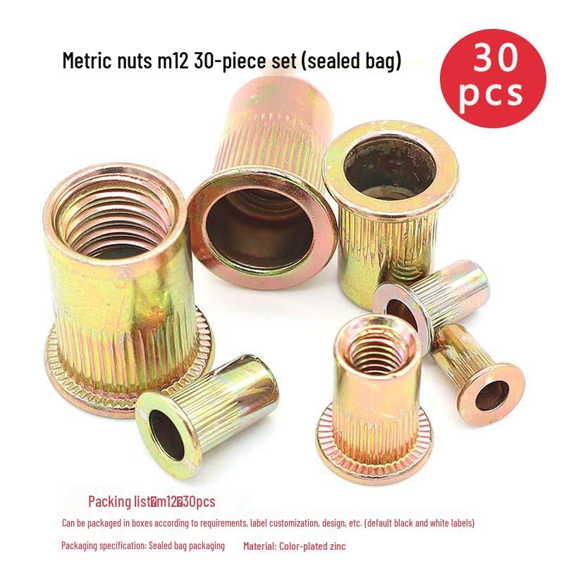 150-Piece Rivet Nut Set: Galvanized, Inch & Metric