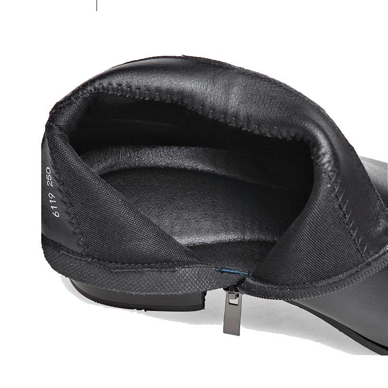 Stivali da Uomo in Pelle Business Britannici con Tacco Alto, Punta Affusolata e Interno in Pile Chelsea Stivali Moda Maschile Scarpe Casual Uomo