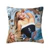 Singer Sabrina Carpenter Square Pillow Cases Pop Music Cushion Cover Vintage Zippered Decor Pillowcase For Home 45*45Cm