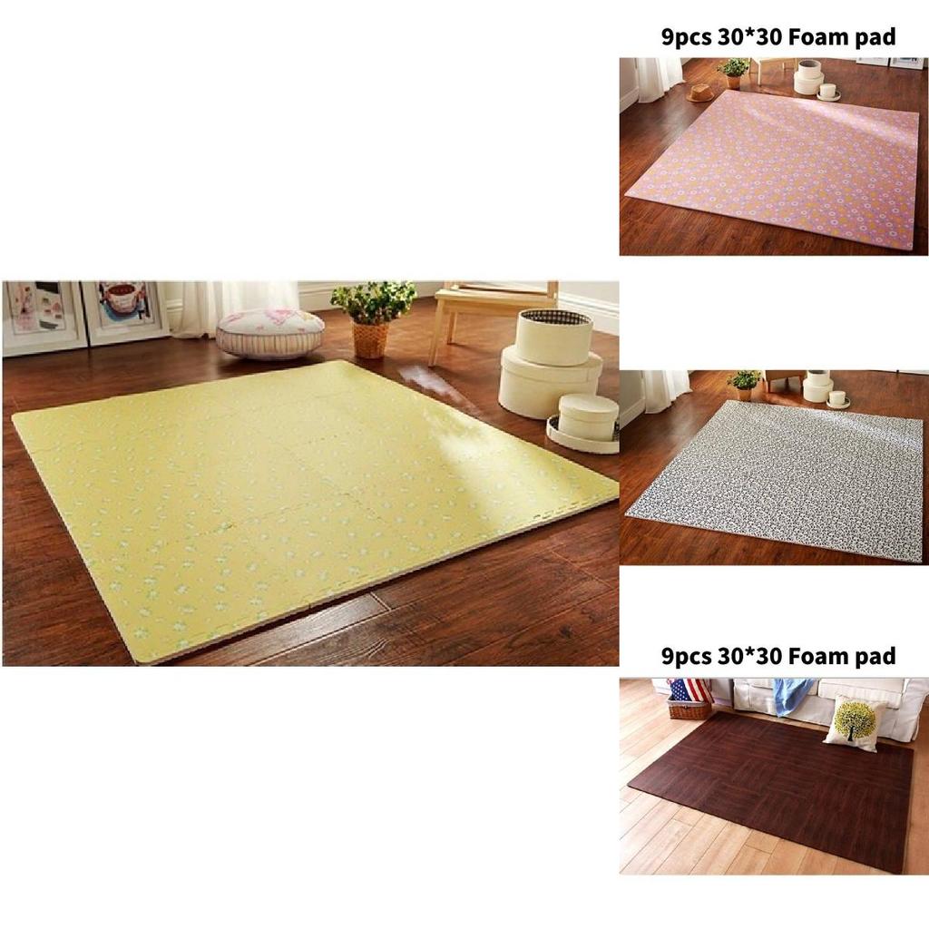 Minde Garden Floral Foam Puzzle Play Mat For Kids Bedroom And Lounge Safety Play Area