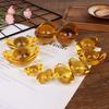 2Pcs Feng Shui Chinese Ancient Gold Ingot Mascot Citrine Ingot Money Wealth