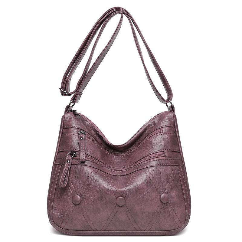 Soft PU Leather Shoulder Crossbody Bag with Large Capacity