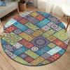 Irregular Patterns Round Area Rug,Carpet Rug for Living Room Bedroom Sofa Playroom Decor,Non-slip Floor Mat