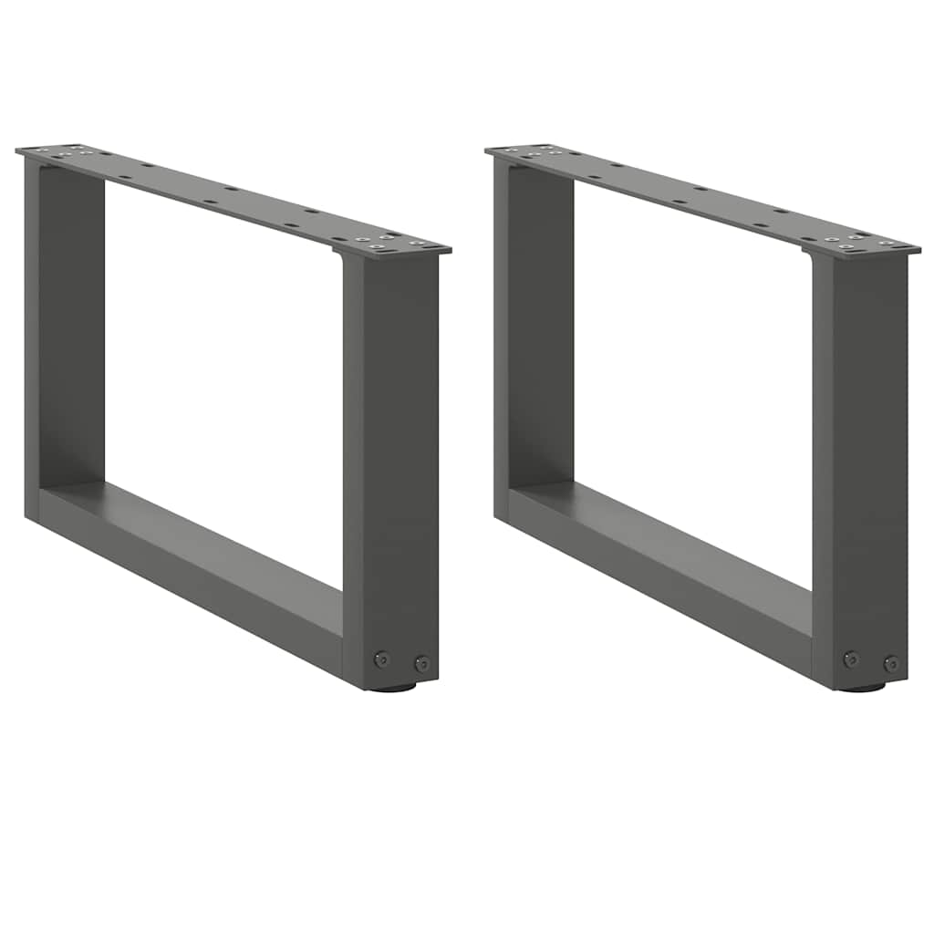 Vidaxl Coffee Table Legs, 2 Pcs, Anthracite, 60X(30-31) Cm, Steel