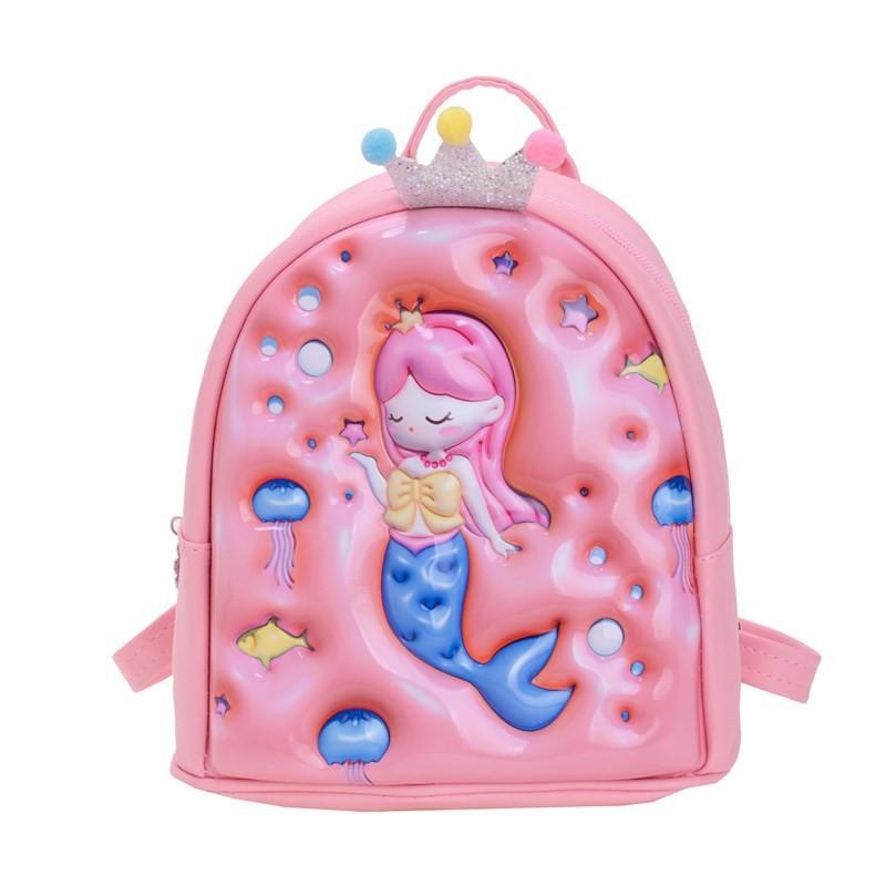 Trendy Pink Animal Themed Childrens Backpack With Soft Polyester Lining For School