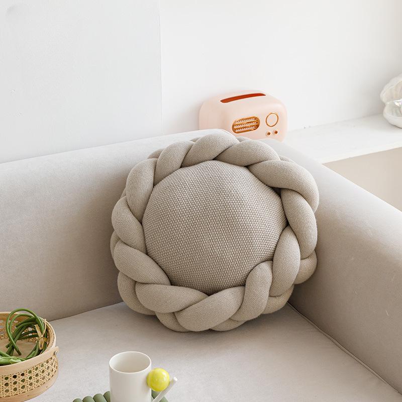 

Подушка Ручной работы Круглая Цветок Вязаная Подушка для сиденья Кровать Стул Диван Подушка Подушка Офис Домашнее украшение 40x40cm