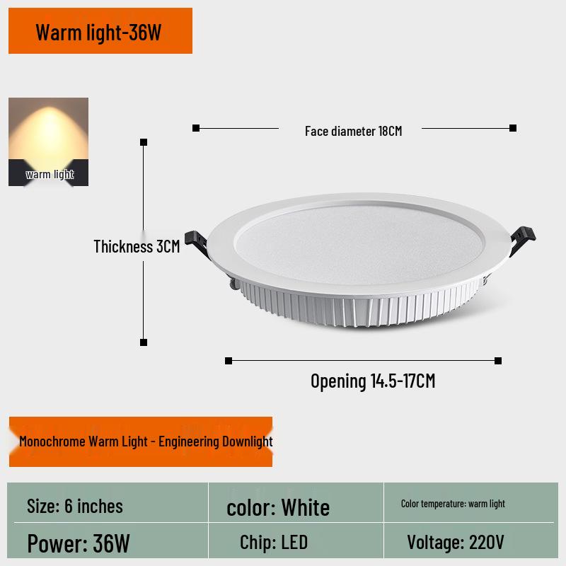 High Power Super Bright Recessed Downlight for Commercial & Retail Ceilings
