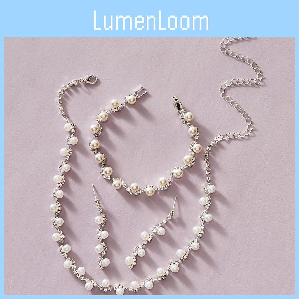 Fashion Bridal Jewelry Set With Waterdrop Crystal Necklaces And Earrings For Women