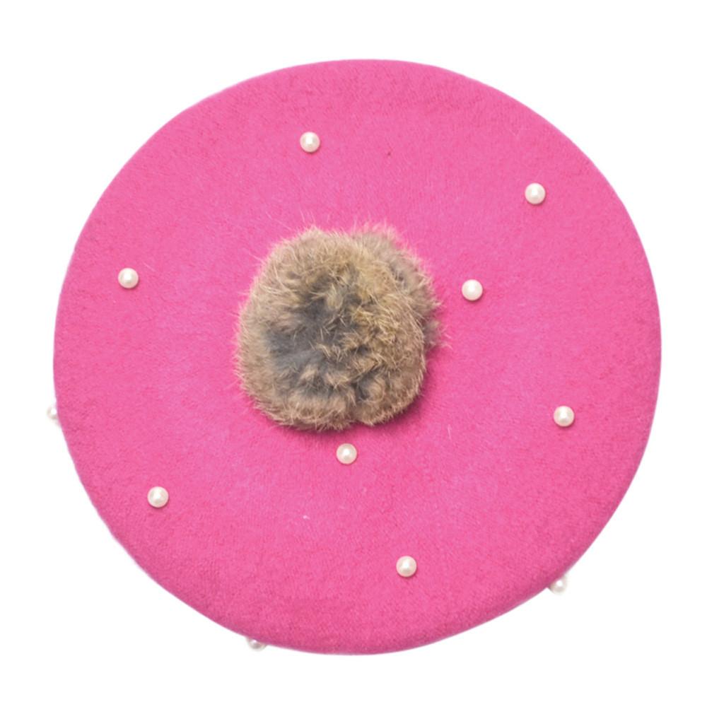 Infant Toddler Baby Kids Boys Girls Pearly Ball  Winter Warm Hat Cap