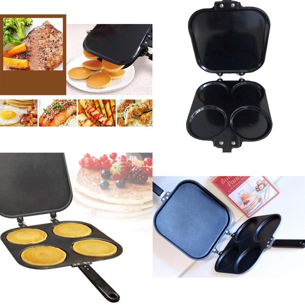 Vielseitige Vier-Loch-Antihaftpfanne - Perfekt für die Zubereitung von Pfannkuchen, Omeletts und mehr