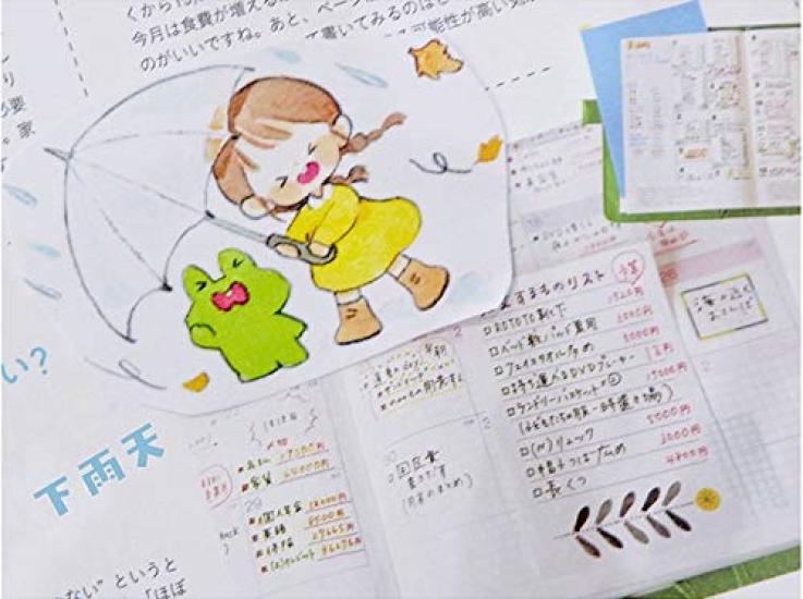 Molinta Washi Masking Four Cute Interior Planner Tape Tape, Girl, Seasons, Colorful, Planner, Album, Scrapbooking, DIY, Gift, Stickers, Decoration,