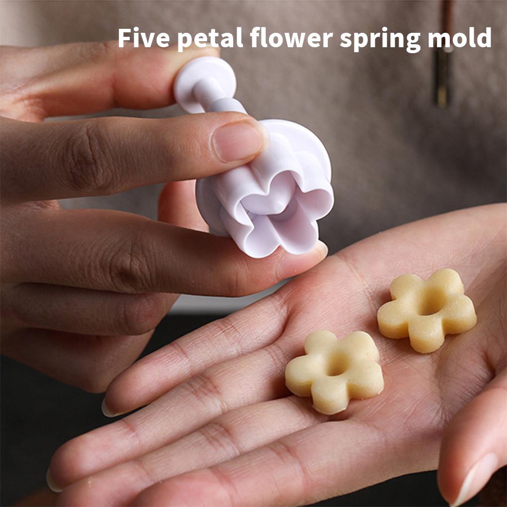 4 Pièces Moule en Plastique pour Gâteau Fleur Démoulage Ustensile de Cuisson Chocolat Antiadhésif Mariage Fondant Bougie Savon Moule DIY
