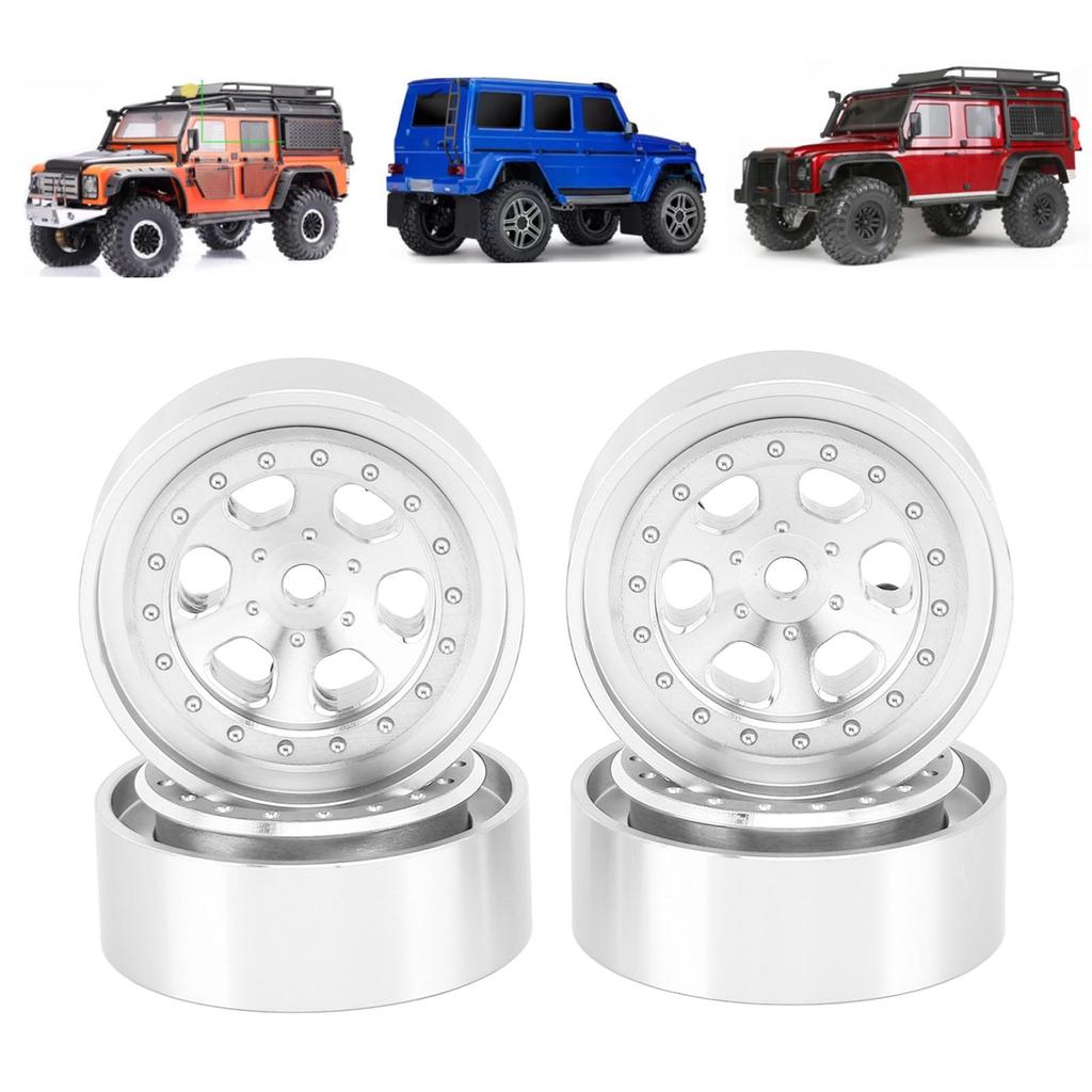 4pcs 1.3 Inches Wheels Aluminum Alloy 6 Holes Wheel Hubs for 1/18 RC Crawler