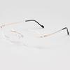 2024 High Quality Rimless Frame Square Eyewear B-Titanium Eyewear Custom Logo