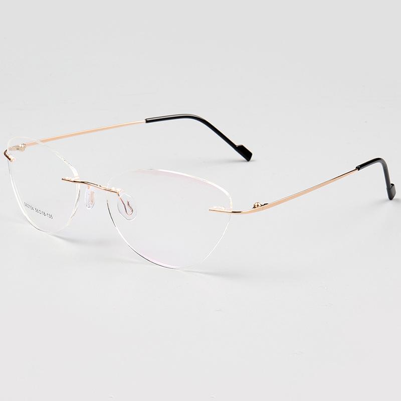 2024 High Quality Rimless Frame Square Eyewear B-Titanium Eyewear Custom Logo