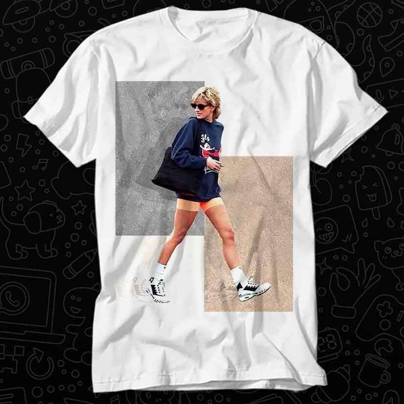 

Magazine Princess Diana Streetwear Vintage TV Funny Meme T Shirt 568 M