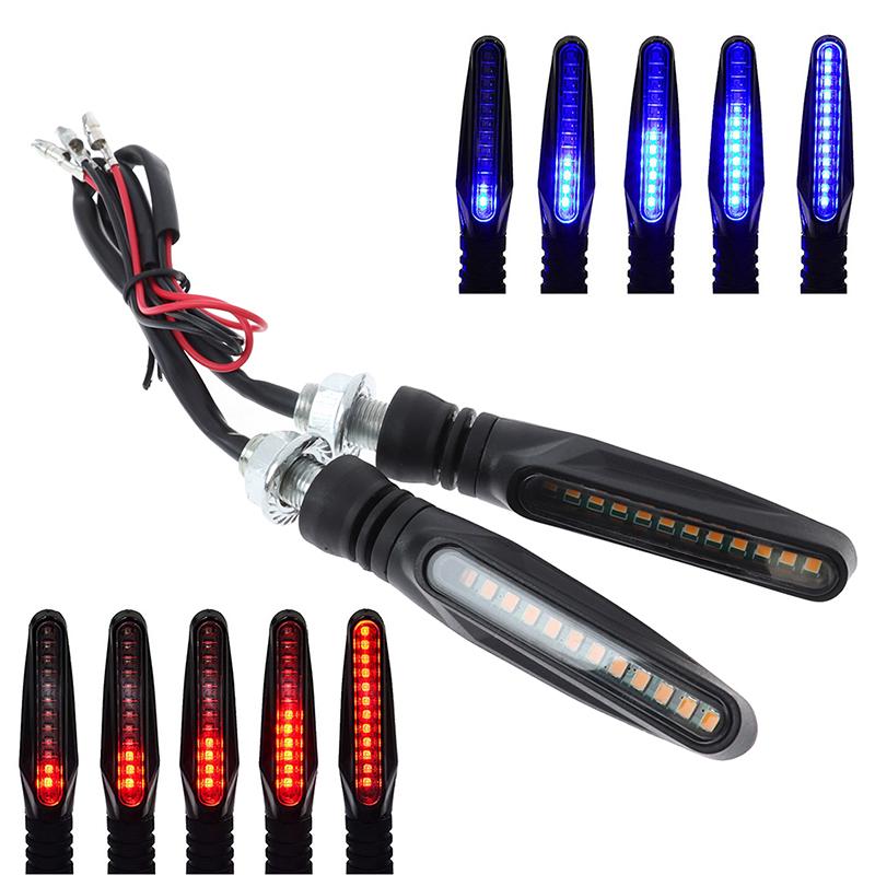 12V Led Motorcycle Turn Signals E24 Flowing Water Blinker Flashing Indicator