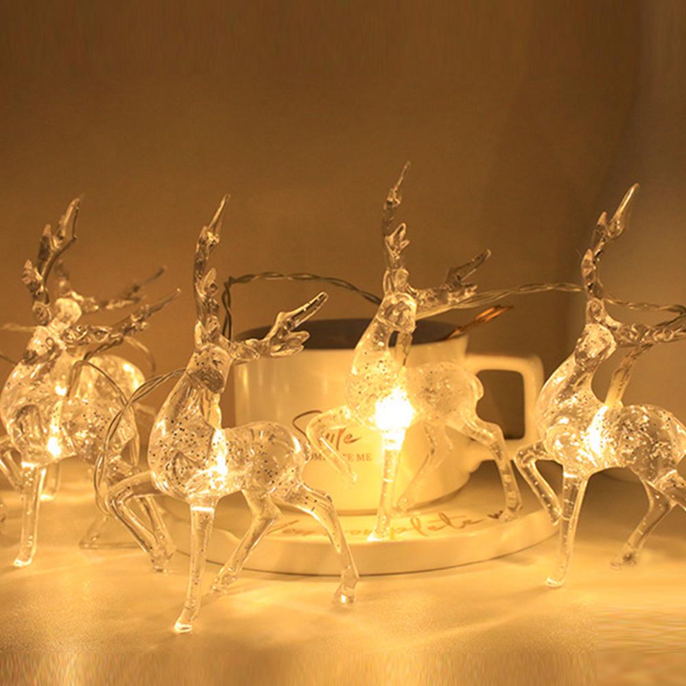 Transparent Reindeer LED String Lights