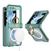 Suitable for Samsung Flip5 Mobile Phone Case Folding Screen Full Inclusive Airbag Wireless Charging Flip5 Shaft Ring Protection Case